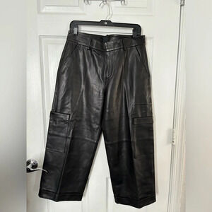 hotel particulier black leather cargo pants